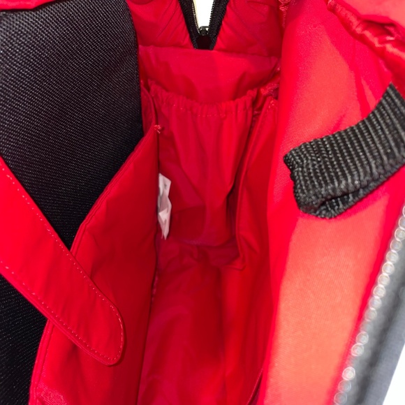 Bugaboo Diaper Bag RED Special Collection Leather Modern Crossbody White - Picture 10 of 15